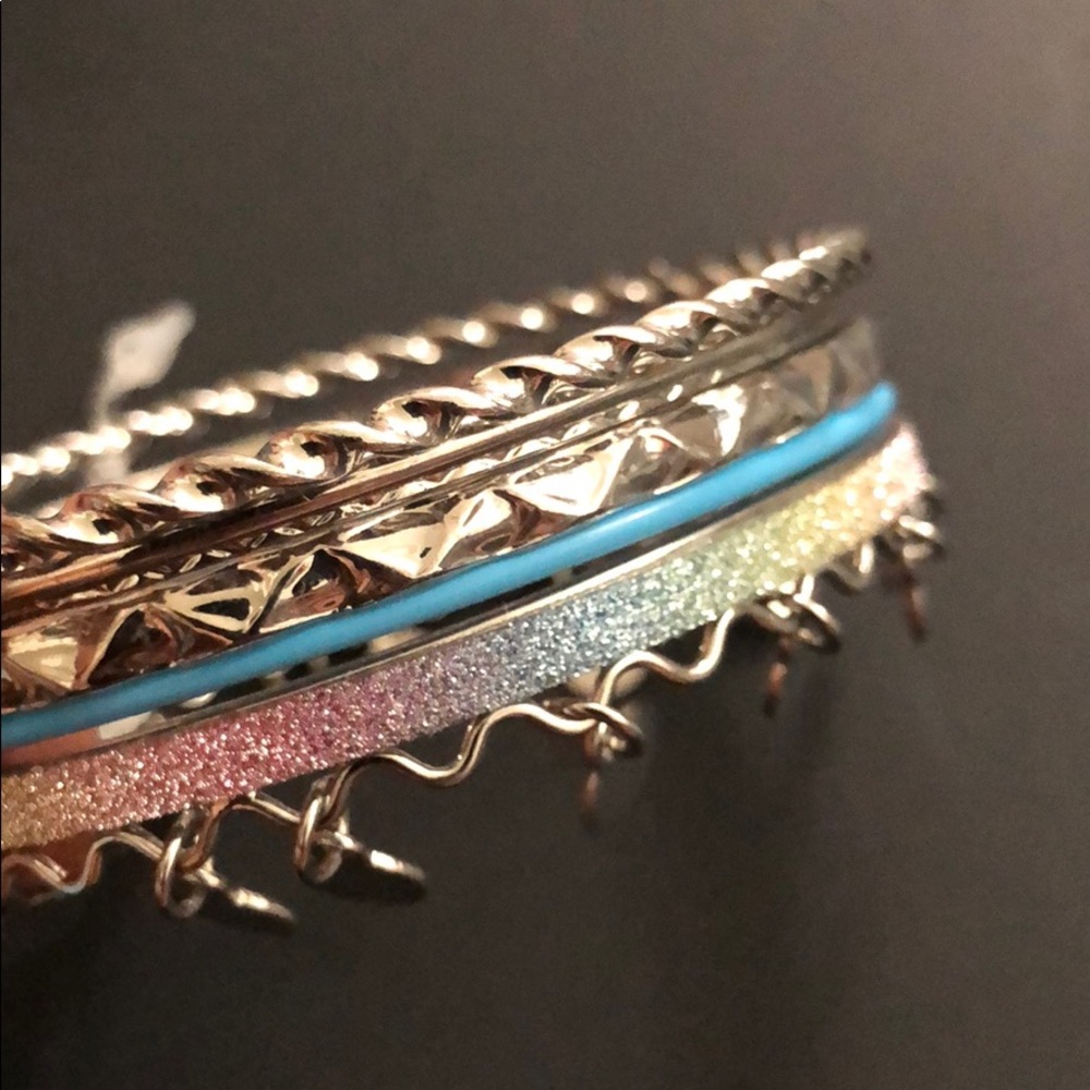 Silver Bangle Set - Picture 2 of 4